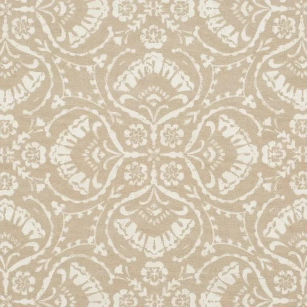 Castelle Fabric - Linen by Castelle Fabric from iLiv Tree of Life collection - neutral botanical printed