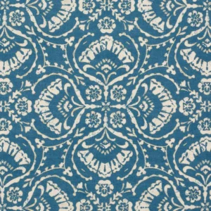 Castelle Fabric from iLiv Tree of Life collection - blue botanical printed