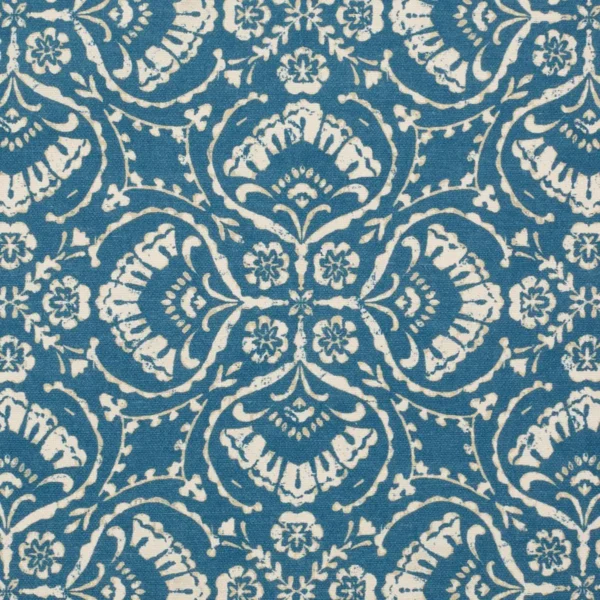 Castelle Fabric - Navy by Castelle Fabric from iLiv Tree of Life collection - blue botanical printed
