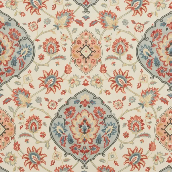 Perseus Fabric - Tapestry by Perseus Fabric from iLiv Tree of Life collection - red botanical printed