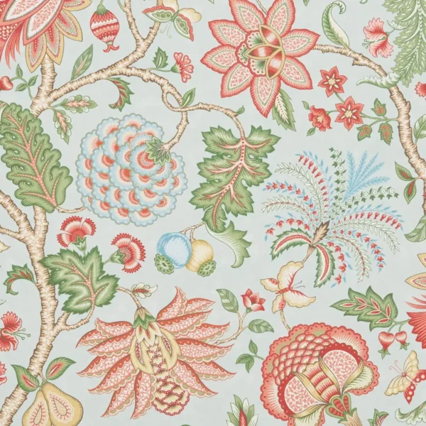 Tree of Life Fabric from iLiv Tree of Life collection - blue botanical printed