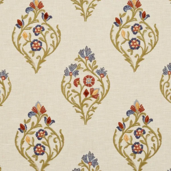 Marni Fabric - Navy by Marni Fabric from iLiv Tree of Life collection - green botanical woven