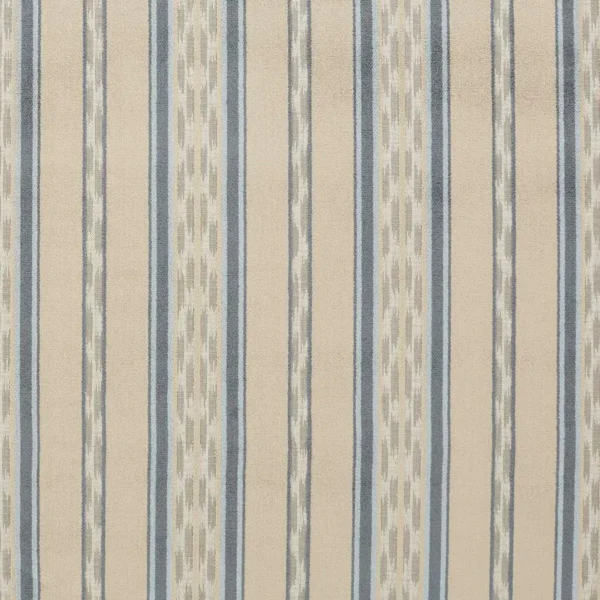 Amoli Fabric - Linen by Amoli Fabric from iLiv Tree of Life collection - blue striped woven