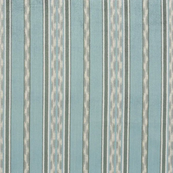 Amoli Fabric - Petrol by Amoli Fabric from iLiv Tree of Life collection - blue striped woven