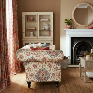 Perseus Fabric from iLiv Tree of Life collection - red botanical printed