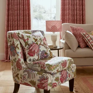 Palampore Fabric from iLiv Tree of Life collection - pink botanical embroideried