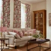 Palampore Fabric from iLiv Tree of Life collection - pink botanical embroideried