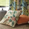 Birds of Paradise Fabric from iLiv Tree of Life collection - red animal embroideried