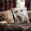 Birds of Paradise Fabric from iLiv Tree of Life collection - red animal embroideried