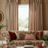 Amoli Fabric from iLiv Tree of Life collection - red striped woven