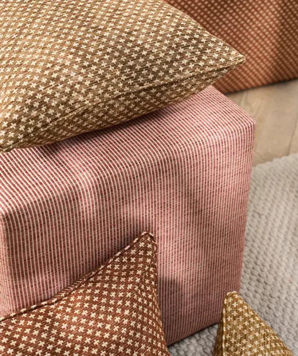 Luka Fabric - Leaf by Luka Fabric from Ashley Wilde Harrison collection - black-grey striped woven