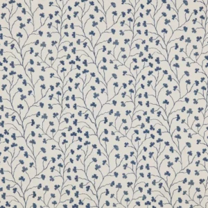Clover Fabric from Ashley Wilde Henrietta collection - blue botanical cotton