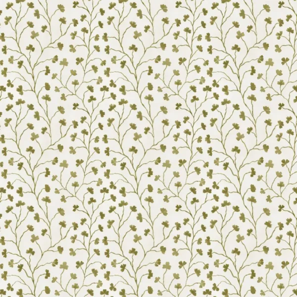 Clover Fabric - Olive by Clover Fabric from Ashley Wilde Henrietta collection - green botanical cotton