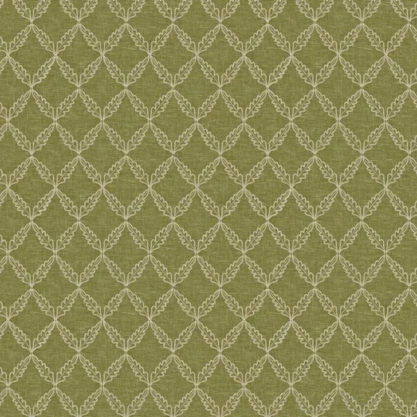 Edie Fabric - Olive by Edie Fabric from Ashley Wilde Henrietta collection - green geometric embroideried