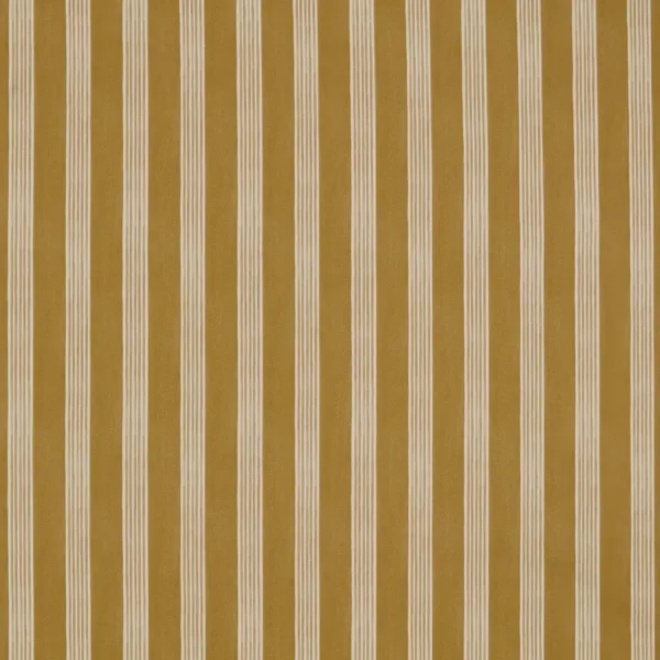 Flossy Fabric - Ochre by Flossy Fabric from Ashley Wilde Henrietta collection - yellow striped cotton