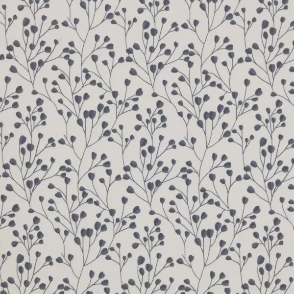 Kamilla Fabric from Ashley Wilde Henrietta collection - blue botanical embroideried