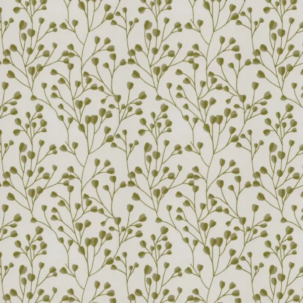 Kamilla Fabric - Olive by Kamilla Fabric from Ashley Wilde Henrietta collection - green botanical embroideried