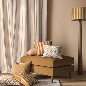 Kamilla Fabric from Ashley Wilde Henrietta collection - red botanical embroideried