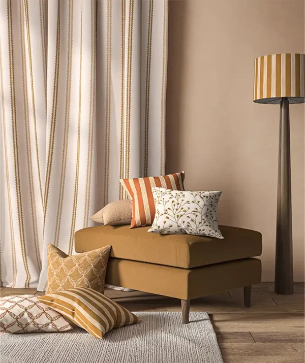 Kamilla Fabric from Ashley Wilde Henrietta collection - red botanical embroideried