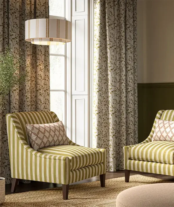 Clover Fabric - Navy by Kamilla Fabric from Ashley Wilde Henrietta collection - red botanical embroideried