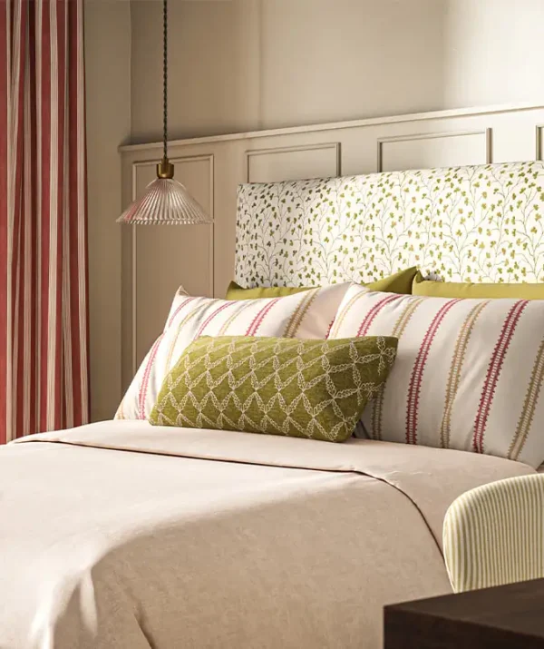 Edie Fabric - Ochre by Pippa Fabric from Ashley Wilde Henrietta collection - orange striped woven