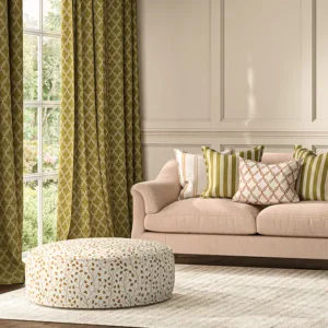 Pippa Fabric from Ashley Wilde Henrietta collection - orange striped woven