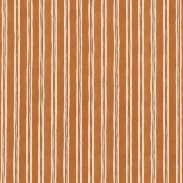 Nell Fabric - Marmalade by Nell Fabric from Ashley Wilde Otto collection - orange striped cotton
