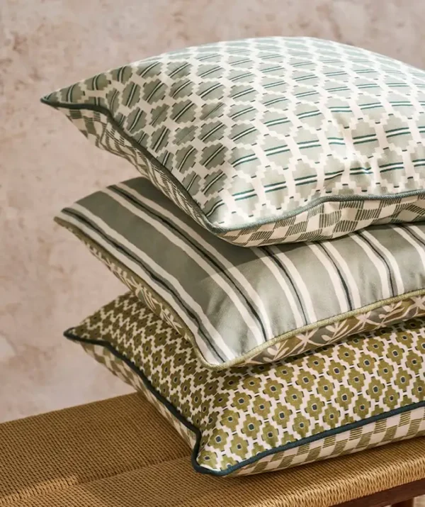 Nell Fabric - Emerald by Rory Fabric from Ashley Wilde Otto collection - green geometric cotton