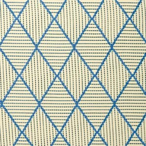 Oberon Fabric from Linwood Fabrics Titania collection - yellow geometric embroideried