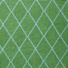 Oberon Fabric from Linwood Fabrics Titania collection - green geometric embroideried