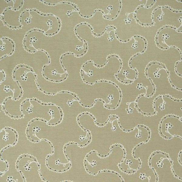 Lysander Fabric - Teasel by Lysander Fabric from Linwood Fabrics Titania collection - green misc embroideried