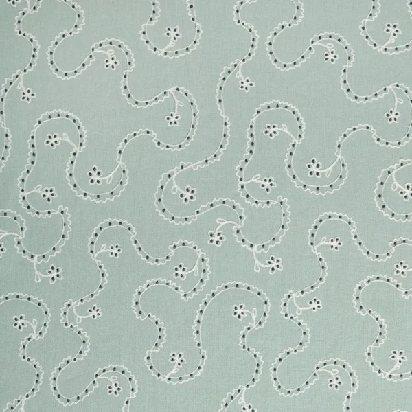 Lysander Fabric - Glen by Lysander Fabric from Linwood Fabrics Titania collection - blue misc embroideried