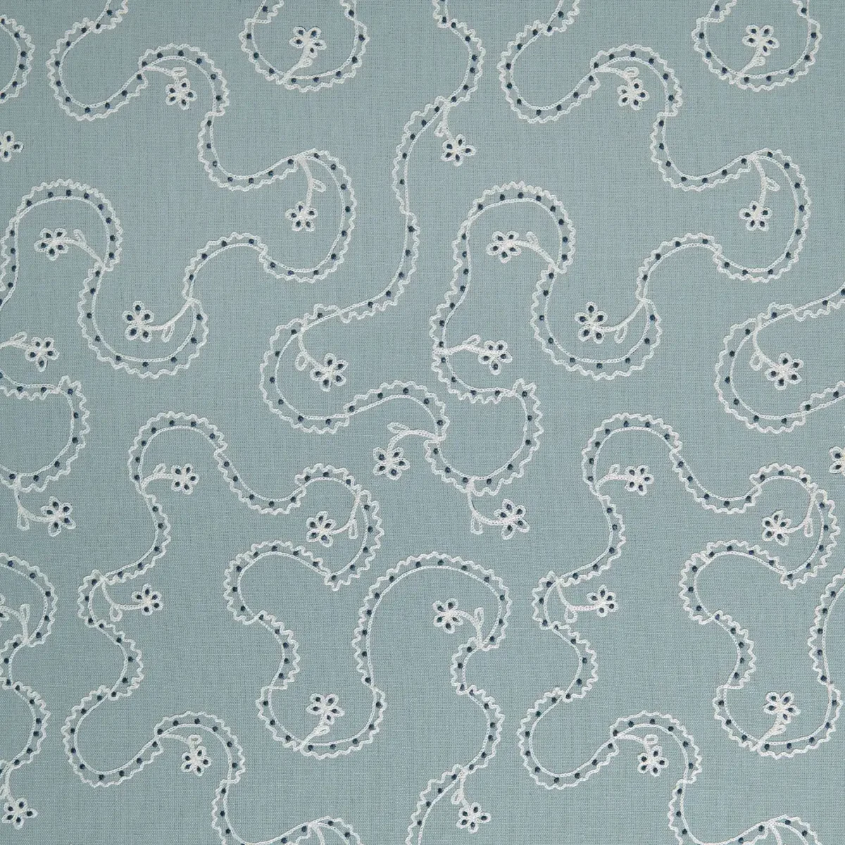 Lysander Fabric - Hosta by Lysander Fabric from Linwood Fabrics Titania collection - blue misc embroideried