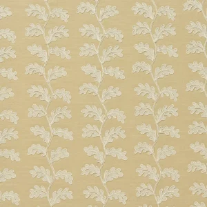 Helena Fabric from Linwood Fabrics Titania collection - yellow botanical embroideried