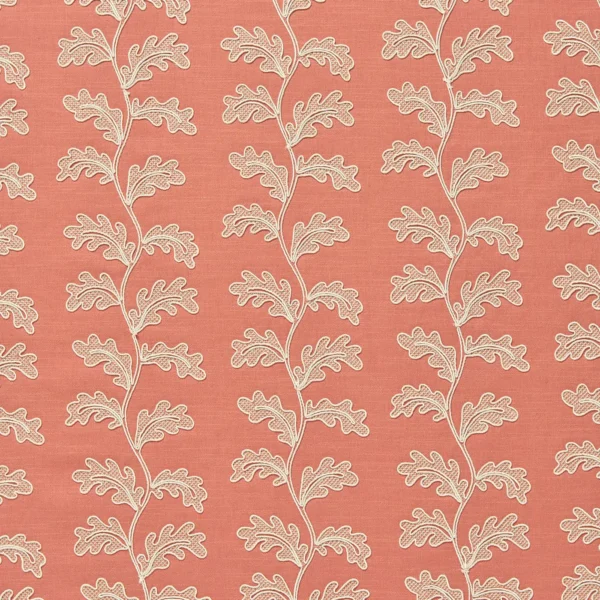 Helena Fabric from Linwood Fabrics Titania collection - red botanical embroideried