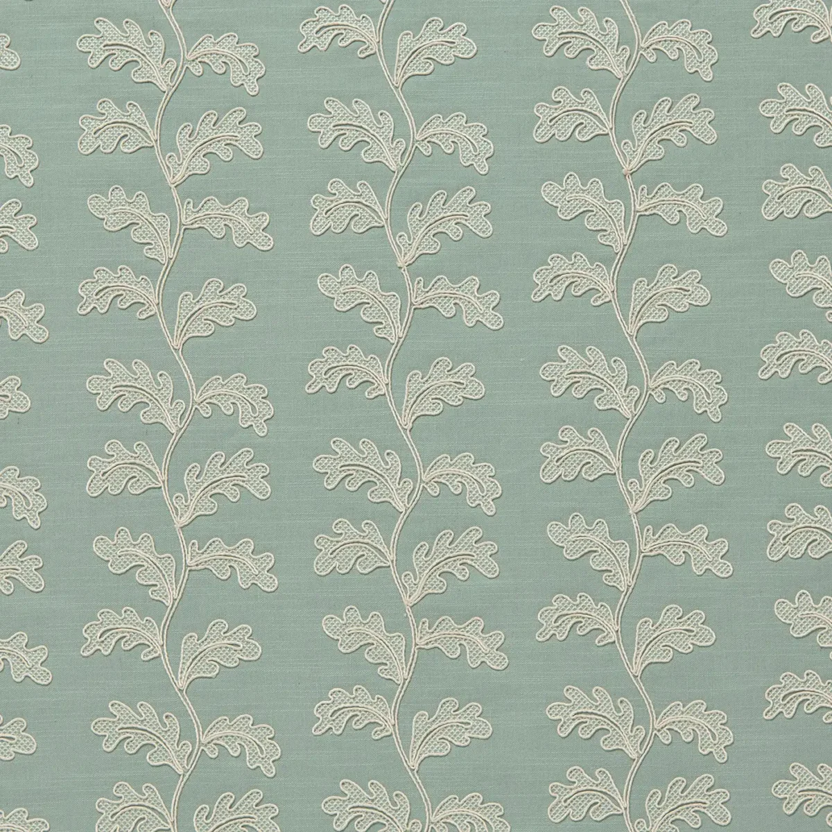 Helena Fabric - Pool by Helena Fabric from Linwood Fabrics Titania collection - blue botanical embroideried