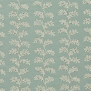 Helena Fabric from Linwood Fabrics Titania collection - blue botanical embroideried