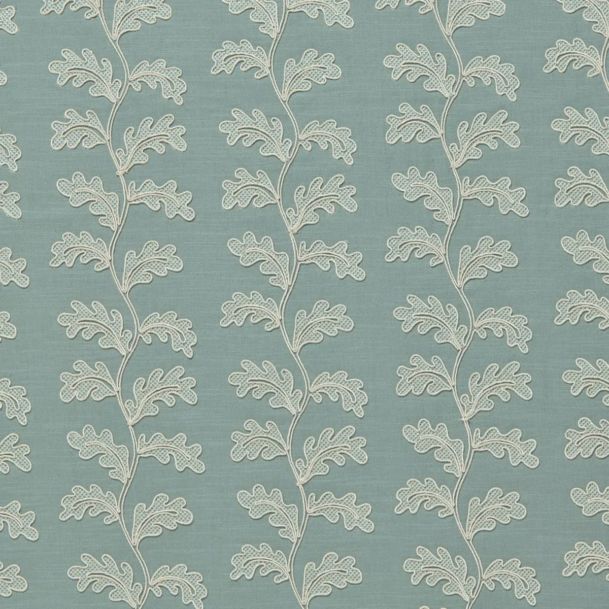 Helena Fabric - Waterfall by Helena Fabric from Linwood Fabrics Titania collection - blue botanical embroideried