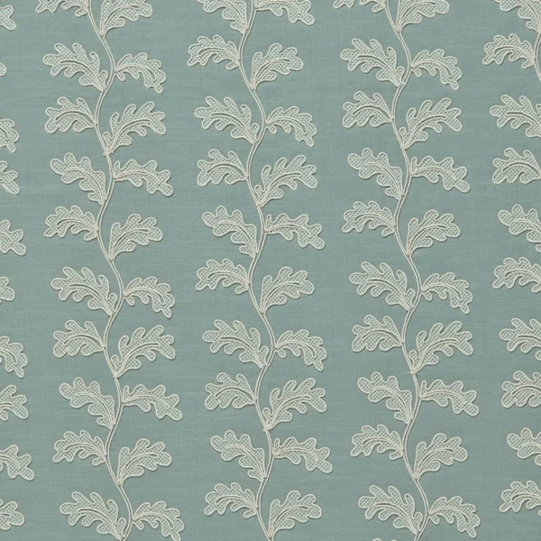 Helena Fabric - Waterfall by Helena Fabric from Linwood Fabrics Titania collection - blue botanical embroideried