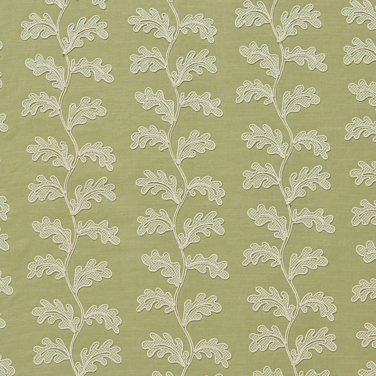 Helena Fabric - Canopy by Helena Fabric from Linwood Fabrics Titania collection - green botanical embroideried