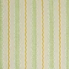 Hermia Fabric from Linwood Fabrics Titania collection - green striped embroideried