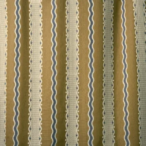 Hermia Fabric from Linwood Fabrics Titania collection - brown striped embroideried