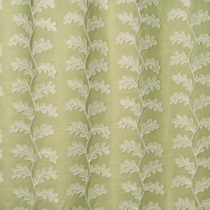 Helena Fabric from Linwood Fabrics Titania collection - green botanical embroideried