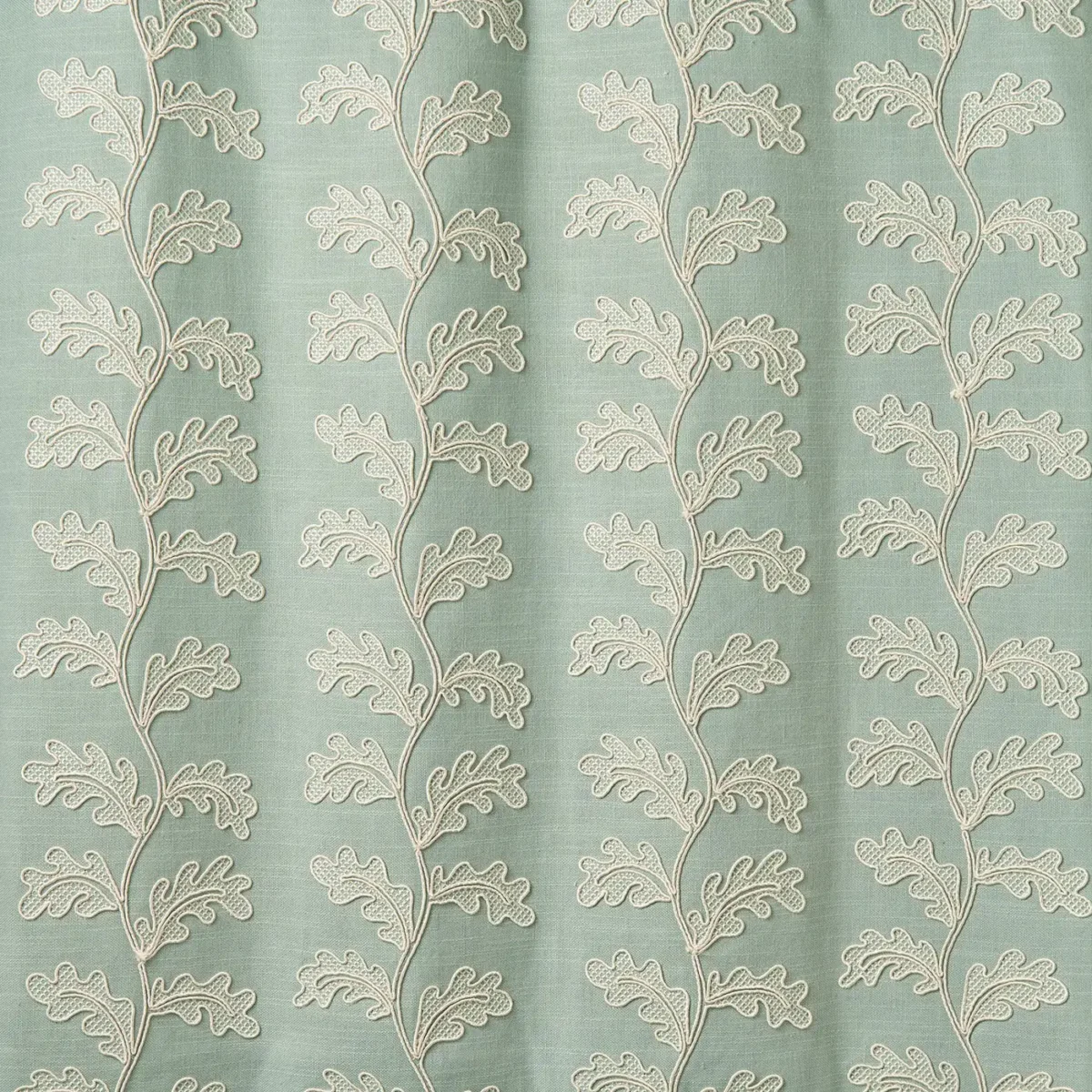 Helena Fabric - Pool by Helena Fabric from Linwood Fabrics Titania collection - blue botanical embroideried