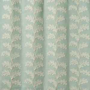 Helena Fabric from Linwood Fabrics Titania collection - blue botanical embroideried