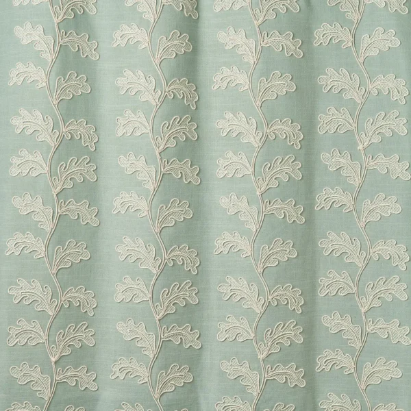 Helena Fabric - Pool by Helena Fabric from Linwood Fabrics Titania collection - blue botanical embroideried