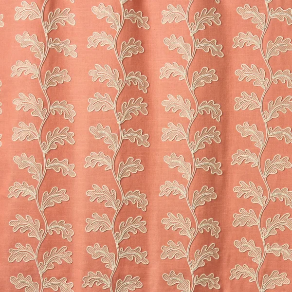 Helena Fabric from Linwood Fabrics Titania collection - red botanical embroideried