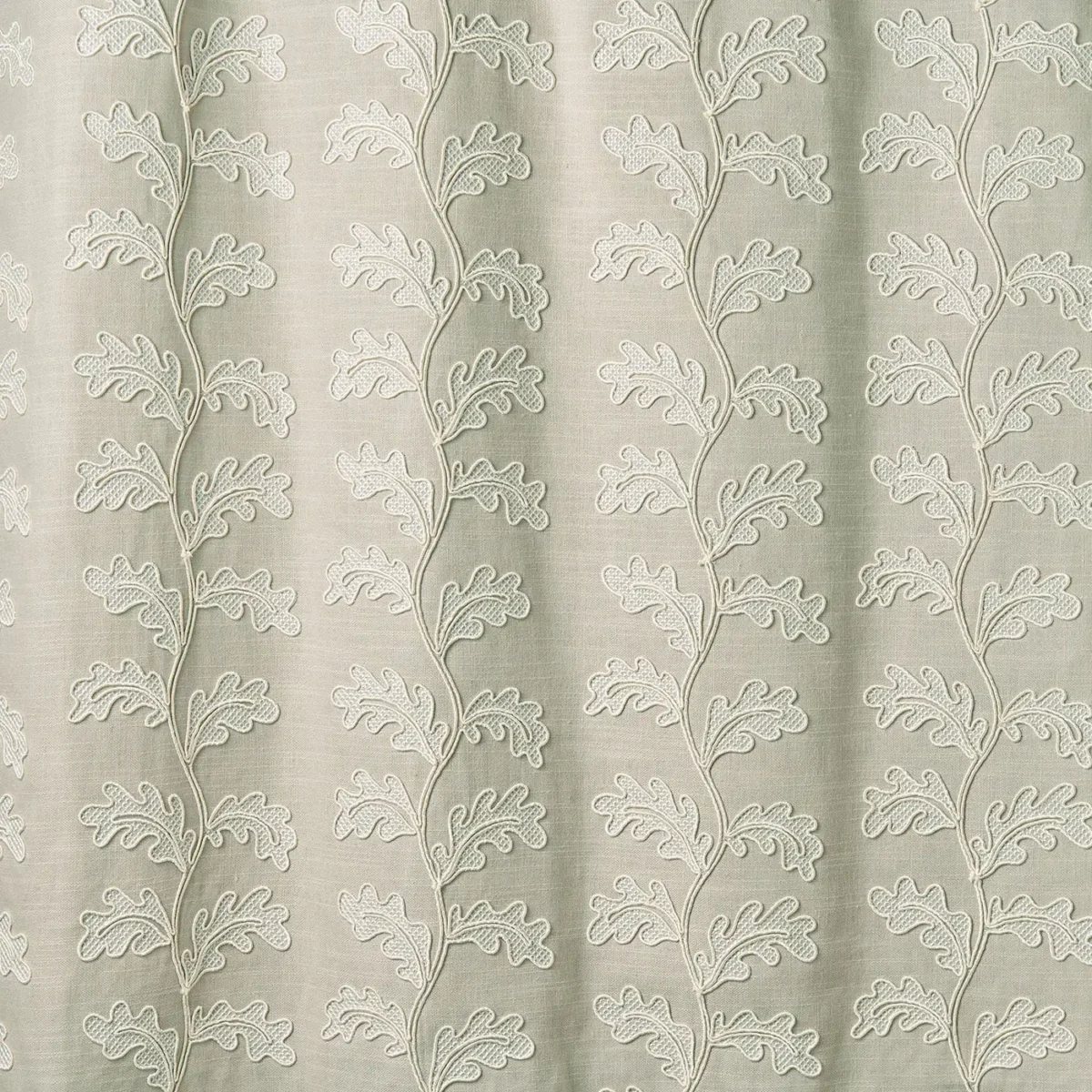 Helena Fabric - Dove by Helena Fabric from Linwood Fabrics Titania collection - neutral botanical embroideried