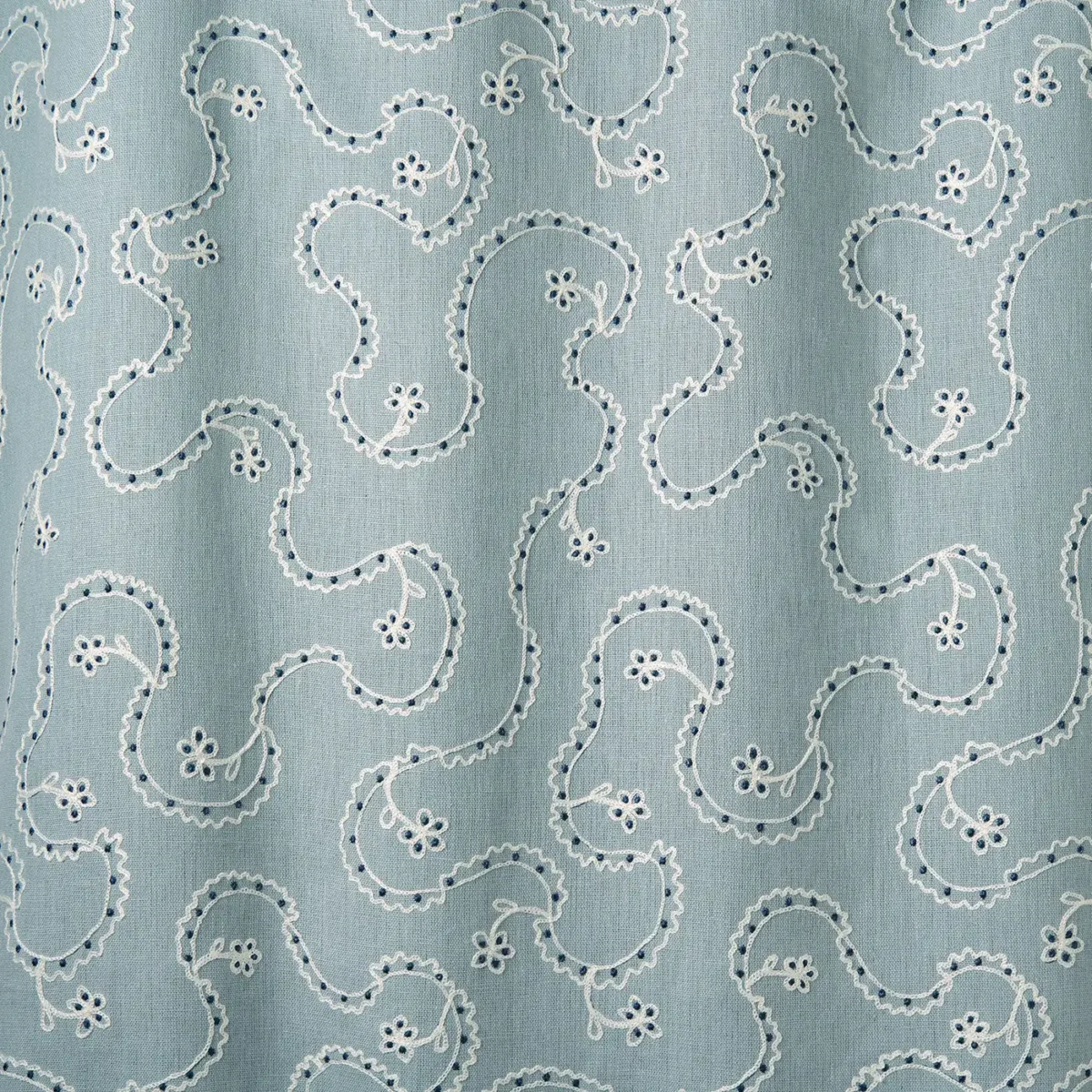 Lysander Fabric - Hosta by Lysander Fabric from Linwood Fabrics Titania collection - blue misc embroideried