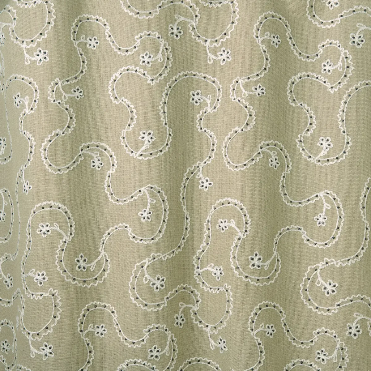 Lysander Fabric - Teasel by Lysander Fabric from Linwood Fabrics Titania collection - green misc embroideried